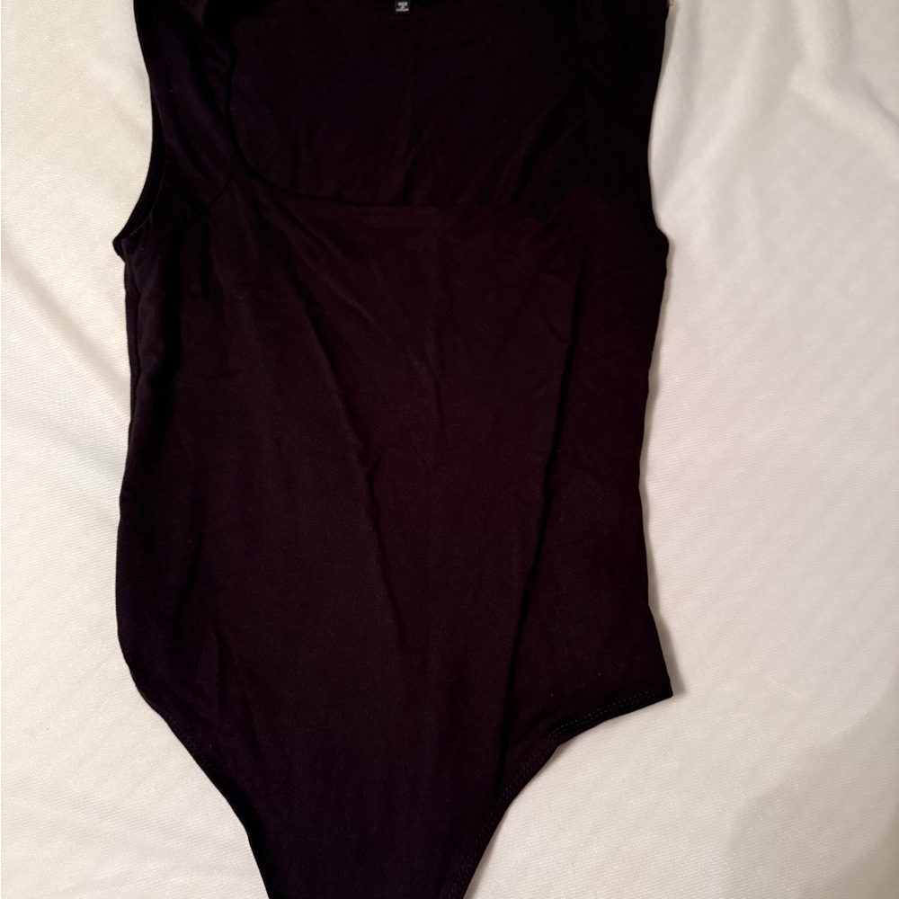 Fashion Nova Girls Black Sleeveless One-Piece Bodysuit